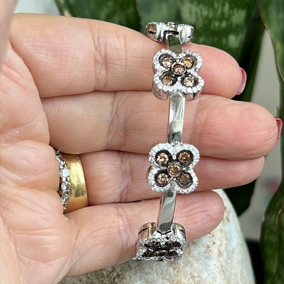 18 karat gold, and 3 carat diamond bracelet - Picture 13 of 17